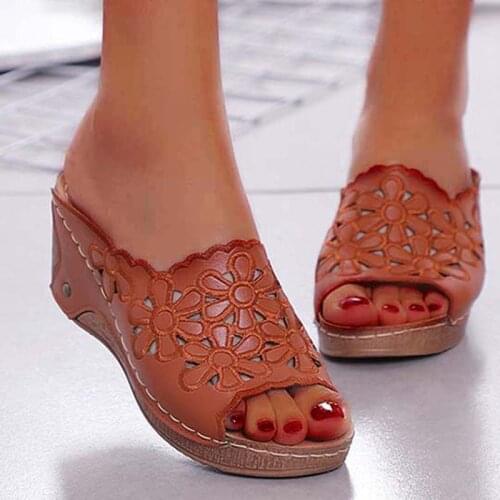 Womens Sandals 2021 Shoes Female Wedge Platform Womans Sandals Beach Outdoor Slip On Shoes Women Flats Beach Shoes Plus Size