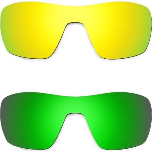 HKUCO For Offshoot Sunglasses Replacement Polarized Lenses 2 Pairs - Gold & Green