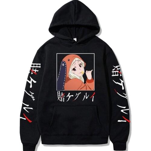 Runa Yumeko Hoodie Kakegurui Sweatshirt Harajuku Casual Pullovers Men Women Moleton