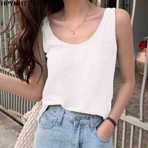 Leisure Tank Tops Summer Women White Vest Fashion Casual Harajuku Female Tops sleeveless Tee Clothing Top