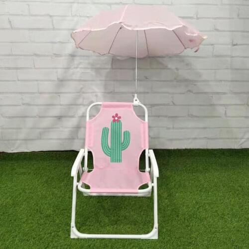 Children Outdoor Folding Beach Chair With Umbrella Utralight Camping Chair Seat For Kids Baby Picnic Fishing Hiking Recliner
