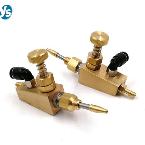YS Humidification Brass Siphon Air Atomization Spray Nozzle, Air Water Misting Nozzle, Siphon Full Cone Fine Mist Nozzle