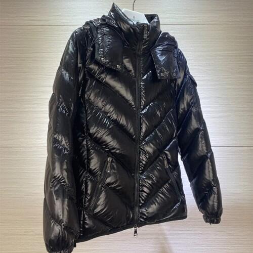 2021 New Oblique grid winter woman Hooded Removable Long sleeve Slim down jacket filling White duck down Warm and casual Coat