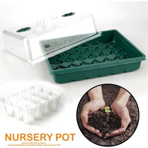 1/3set 12 Cells Seedling Trays Seed Starter Box Succulent Planting Flower Germination Pot Garden Grow Box Gardening Supplies