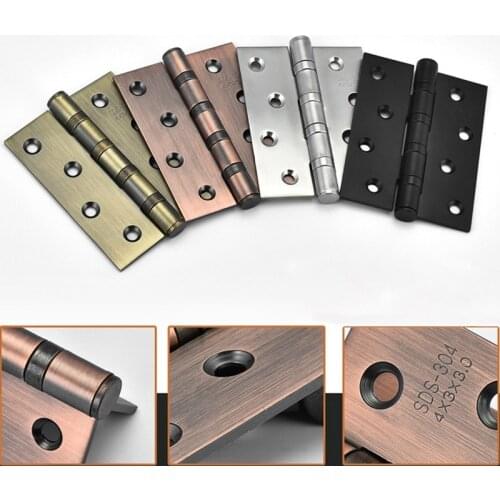 1 Pair 4 Inch Door Hinges Stainless Steel Doors Cabinet Drawer Box Interior Hinge Furniture Hardware Accessories armario de herr
