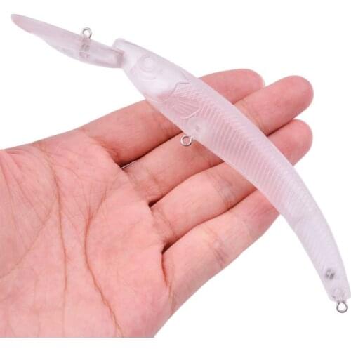 20pcs 16cm/12.5g Blank Nude Baits Crank Pencil Minnow Bait Unpainted Lure Bodies Fishing Bait