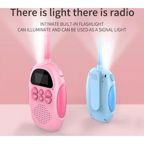 2021 New 2pcs Childrens Mobile Phone Handheld Toy Walky Talky Two-Way Radio Toy LED Lamp Music Outdoor Lnteractive Toys Gift