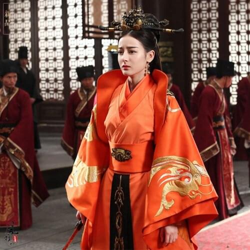 4 Designs ReBa GongSun Li Red Delicate Empress Hanfu of Qin Dynasty for TV Play The Kings Woman Legend of Princess Li