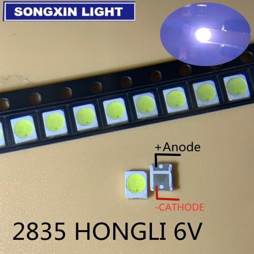 4000PCS HONGLI TRONIC LED Backlight 1210 3528 2835 1W 6V 111LM Cool white LCD Backlight for TV TV Application