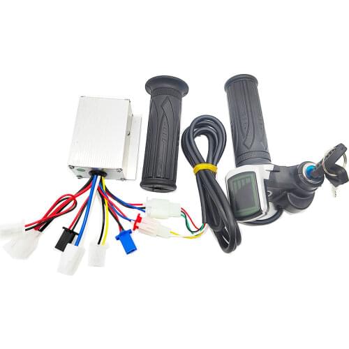 Electric Bike Scooter Accessories Motor Brushed Controller & Throttle Twist Grip 24V 350W For Electric Scooter Bicycle Bike