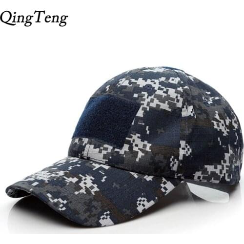 Army Digital Camo Hats For Men Hook And Loop Fastener Badge Team Tactical Baseball Cap Desert Cobra Camouflage Hat Get Badge