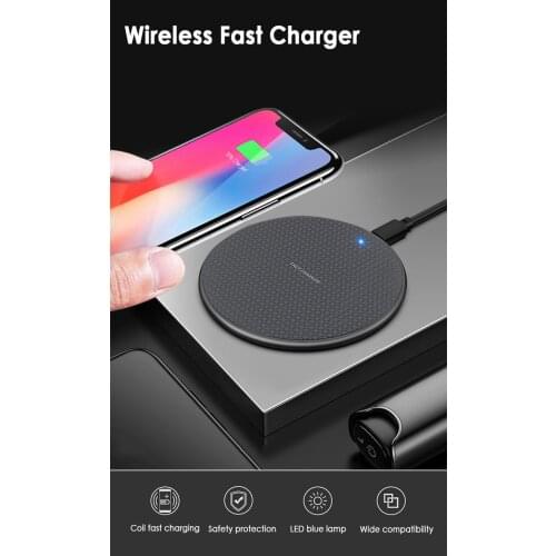 K8 Qi Wireless Charger Pad 10W Super Ultra Fast Charging Dock ALUMINUM ALLOY METAL BODY Universal for All QI Smartphones IP12