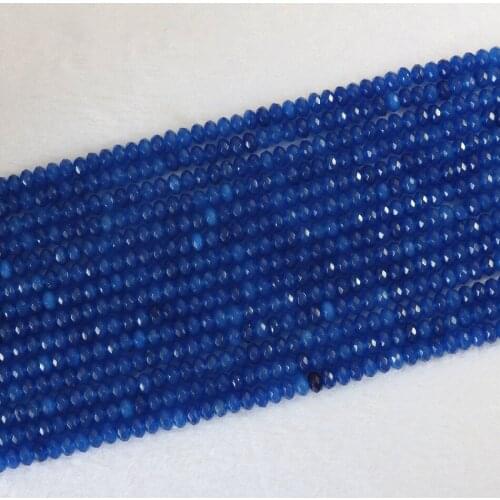 Natural Lapis lazuli stone chalcedony jades 2*4mm 5*8mm abacus faceted loose beads diy noble gift Jewelry B154