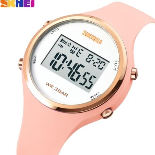 SKMEI Outdoor Sport Woman Watches Fashion Chrono Alarm Digital Clock LED Display Waterproof Elecreonic Wristwatches montre femme