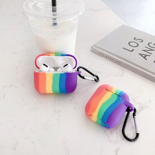 Rainbow Pattern cases for AirPods 2 Case AirPods / AirPods Pro Silicone Earphone Cover cases for Air Pods 1/2/3 Headphone Case