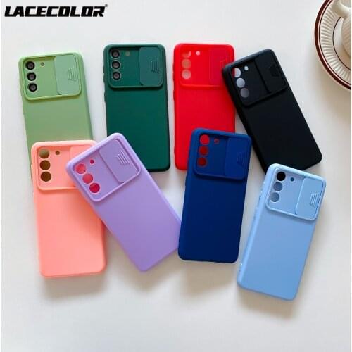 Slide Camera Lens Protector Case For Samsung Galaxy S20 FE S21 Plus A72 A52 A32 A50 A30 A20 A71 A51 A21S M51 Cases Note 20 Ultra