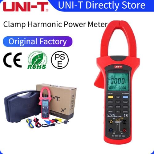 UNI-T UT243 Digital clamp meter Ture RMS power and harmonic meter multimeter ammeter 50Hz~60Hz