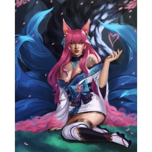 Blossom Anime girl diamond painting full drill stitch cross rhinestone of picture 5d Diamond embroidery Diamond Mosaic,EE1927