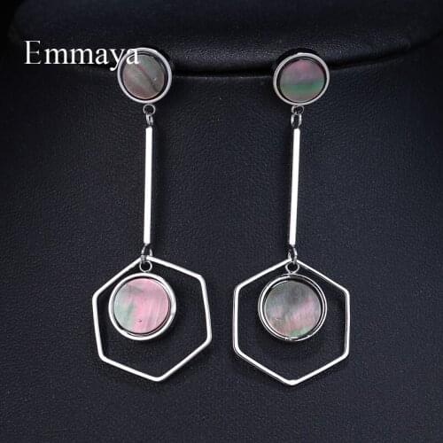Emmaya Ladies Leader' Choice Geometric Colorful Jewerly Long Earring Personality Pendants Ear Stud 2019 Womens Fashion
