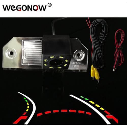 HD Wireless Car CCD Rear Camera Fisheye 4 8 12 led dynamic Night For Ford Focus Sedan Parking Line Waterproof Night Vision 4LED