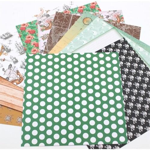 KSCRAFT 12pcs 6" Single-side Printed vintage pattern creative papercraft art paper handmade scrapbooking kit set book