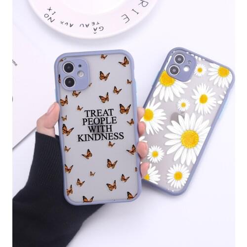 Fashion Han Fengs Art Love Chrysanthemum White Yellow Sunflower For iPhone 11 Pro 8 8Plus X XS Max 7 7Plus