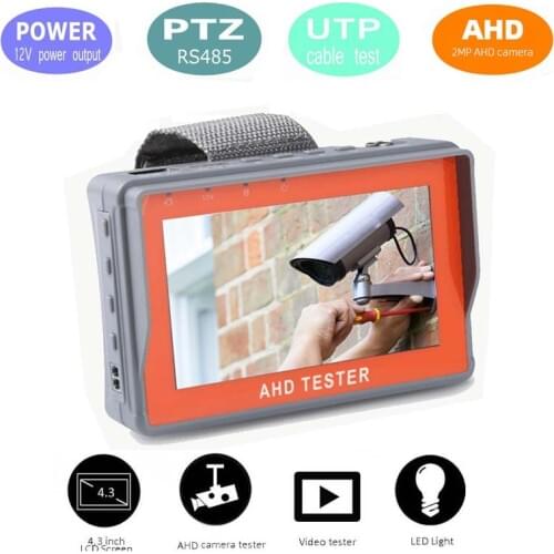 IV7A 4.3 Inch HD AHD CCTV Tester Monitor AHD 1080P Analog Camera PTZ UTP Cable Tester 12V1A Output