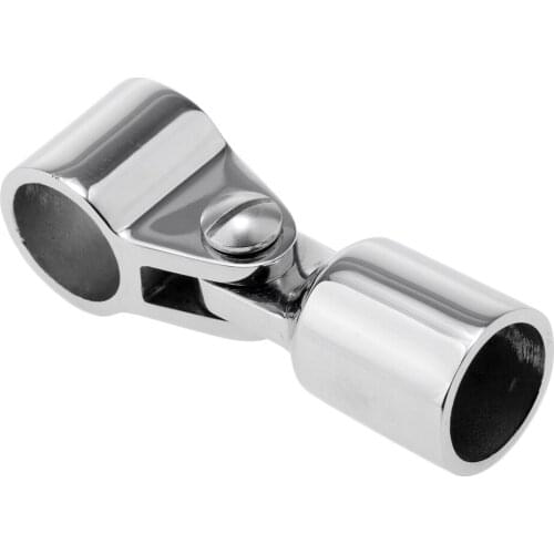 Marine 316 Stainless 22mm Bimini Top Caps External Eye End Deck Hinge