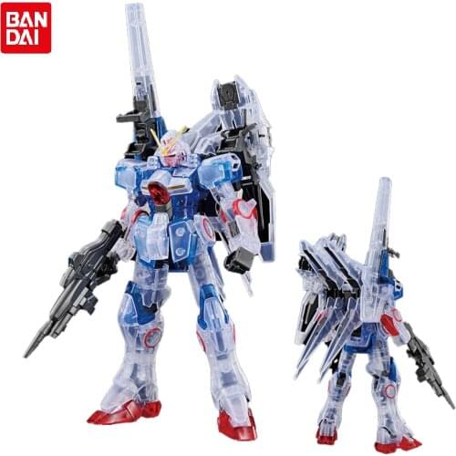 Original Bandai Gundam Anime Figure HGUC 1:144 Second V Gundam Color Through Plate Assembling Model Anime Action Figures Toys
