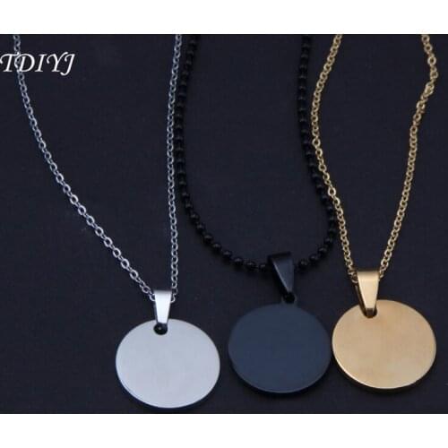 TDIYJ Stainless Steel Engraved Name Necklace for Women Initial Necklace 1PC