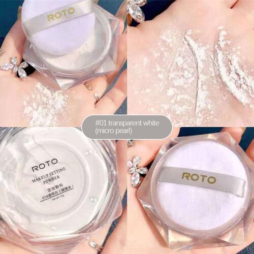 5Colors Transparent Finishing Powder Waterproof Oil-control Makeup For Face Finish Setting With Puff Facial Makeup Cosmetic QBMY