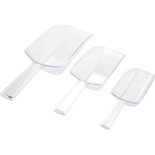 New 3 piece Pallet Ice scraper shape plastic scoop Transparent