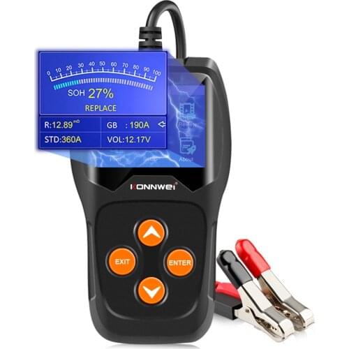 KONNWEI KW600 Car Battery Tester 12V 100 To 2000CCA 12 Volts Battery Tools for The Car Quick Cranking Charging Diagnostic