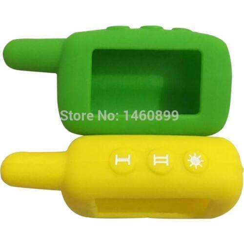 Yellow Silicone Case Cover for Car Alarm Keychain Starline A6 A9 A4 A8 A7 A2 A1 Lcd Remote Control Key