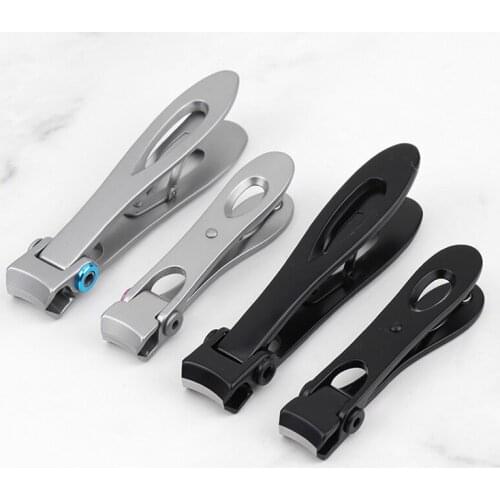 1Pcs Premium Stainless Steel Nail Clippers For Thick Nails Shave and Curve Blades Wide Jaw Heavy duty Anti-Slip Toe Nail Clipper