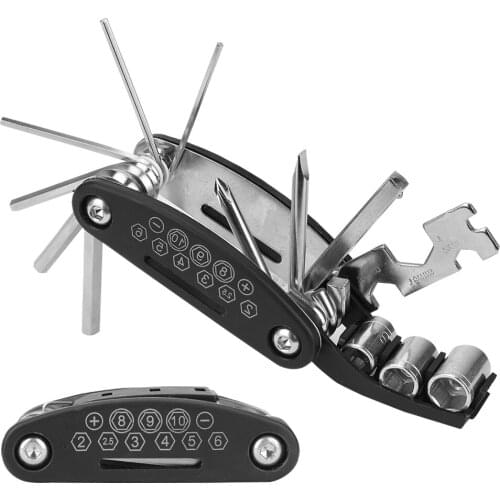 16-in-1 Motorcycle Multipurpose Screwdriver Kit MTB Mountain Cycle Wrench Multi Tool Portable Socket Bicycle Repair Tool Set