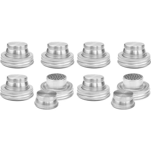 8 Packs Mason Jar Shaker Lids, Shaker Top for Regular Mason Jar, Shaker Lids for Mini Mason Jars