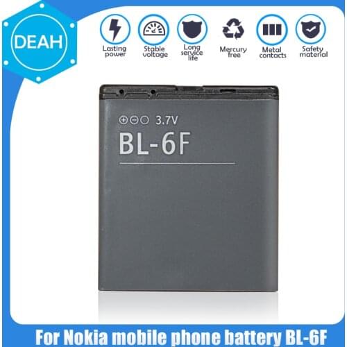 1PCS BL-6F BL6F BL 6F 1200mAh Replacement Phone battery For Nokia 6788 6788I N78 N79 N95 8G Rechargeable Lithium Polymer Cell