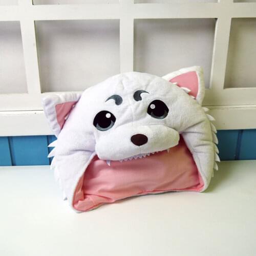 Anime GINTAMA Plush Toys Kagura Pet Sadaharu Figure Plush Hat Cosplay Doll Soft Keep Warm Cap for Gift