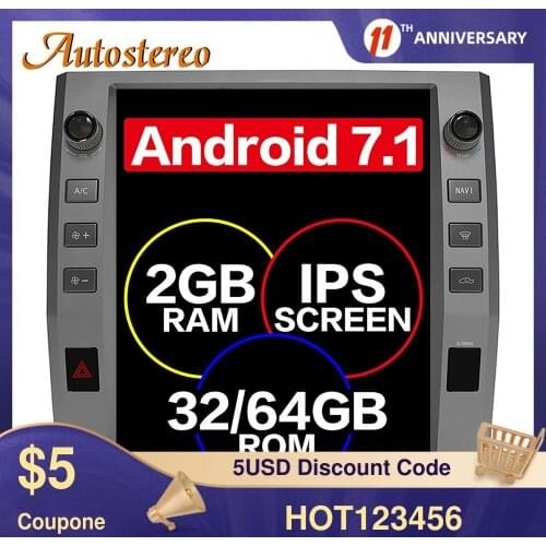 Tesla Style Android 7 PX30 Vertical Screen Car GPS Navigation For Toyota Tundra 2014-2019 Head Unit Multimedia Player Auto Radio