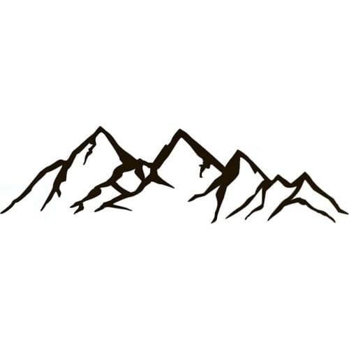White mountain sticker | 8" die cut vinyl decal for car, truck, laptop computer | Hiking camping vehicle graphic
