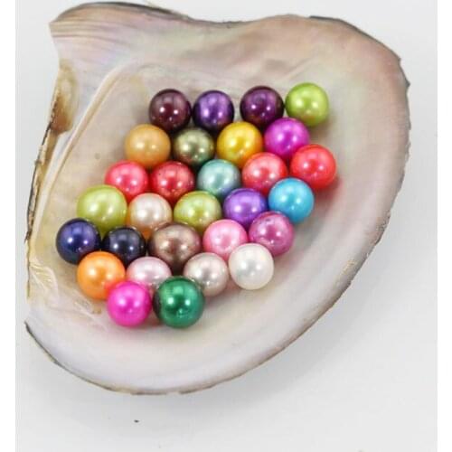DIY Jewelry Pearl Beads Colorful Round Freshwater Pearls 6-7MM AAA Genuine Natural Round Pearls Wholesale 10pcs 27 Colors ABH661