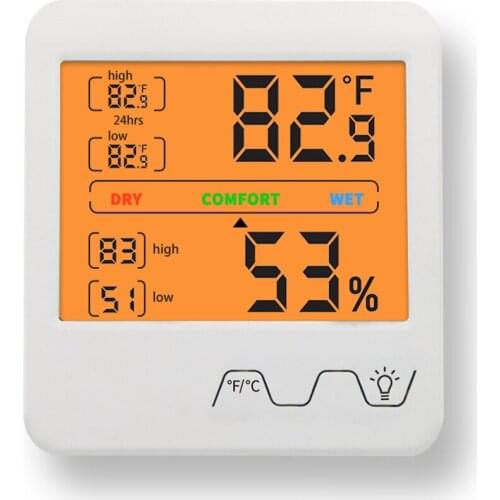 Household Hygrometer Digital LCD Screen Temperature Humidity Meter Temperature Moisture Meter Indoor Outdoor Hygrometer