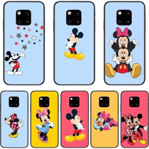 Mobile Case Disney Micky Mouse Phone Case For Huawei mate 30 10 20 40 Lite Smart Z Pro Black Etui 3D Coque Painting Hoesjes cas