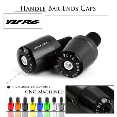 CNC 22MM Motorcycle Handlebar Grips Accessories Handle Bar Cap End Plugs For YAMAHA YZF R6 YZFR6 YZF-R6 R6S