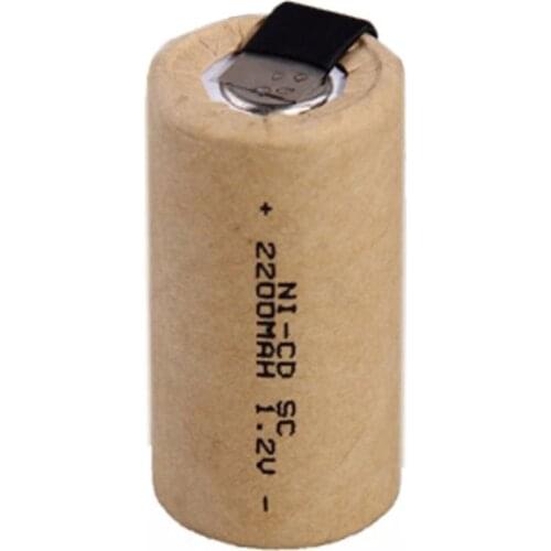 For Electric Screwdrivers Electric Drills Real Capacity Sub C SC 2200mAh 1.2V NI-CD Battery Rechargeable Batteries