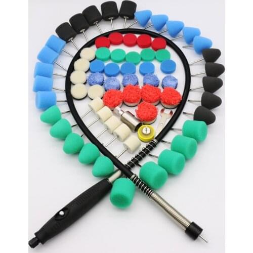 Flexible Car Shaft For detailing polish M14 thread polishing pad Drill Buffing Pads Kits mini rotary polisher