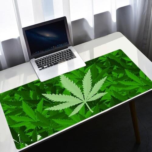 Anime Gaming Mouse Pad Green leaves Large Mause Pad Keyboard Gamer Rubber Gaming Accessories Notebook Desk Mat Computer Mousepad