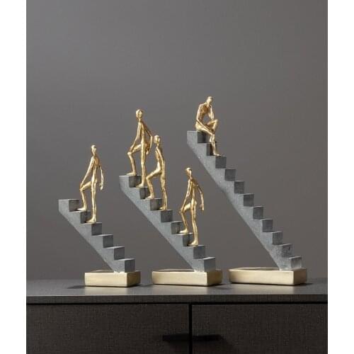 Creative Gold Numbers Resin Ornaments Abstract Portrait Loading Art Furniture Magnificent Living coration Wedding gifts