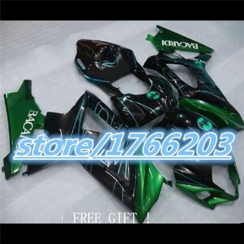 Hot Sales Matte Green black GSXR1000 Fairings GSXR1000 K7 07-08 2007 2008 GSXR1000 K7 ABS Motorcycle Fairings Accessories